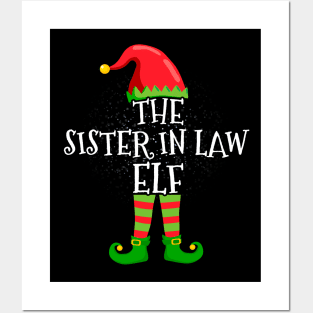 Sister In Law Elf Family Matching Christmas Group Funny Gift Posters and Art